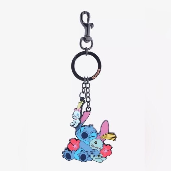 Loungefly Disney Lilo & Stitch Scrump & Stitch Multi-Charm Keychain - Picture 1 of 3